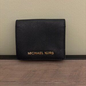 MICHAEL KORS Saffiano Leather Bifold Snap Closure Wallet